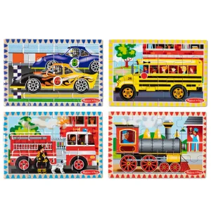 Melissa & Doug 50208 Vehicle Wooden Puzzles in a Box