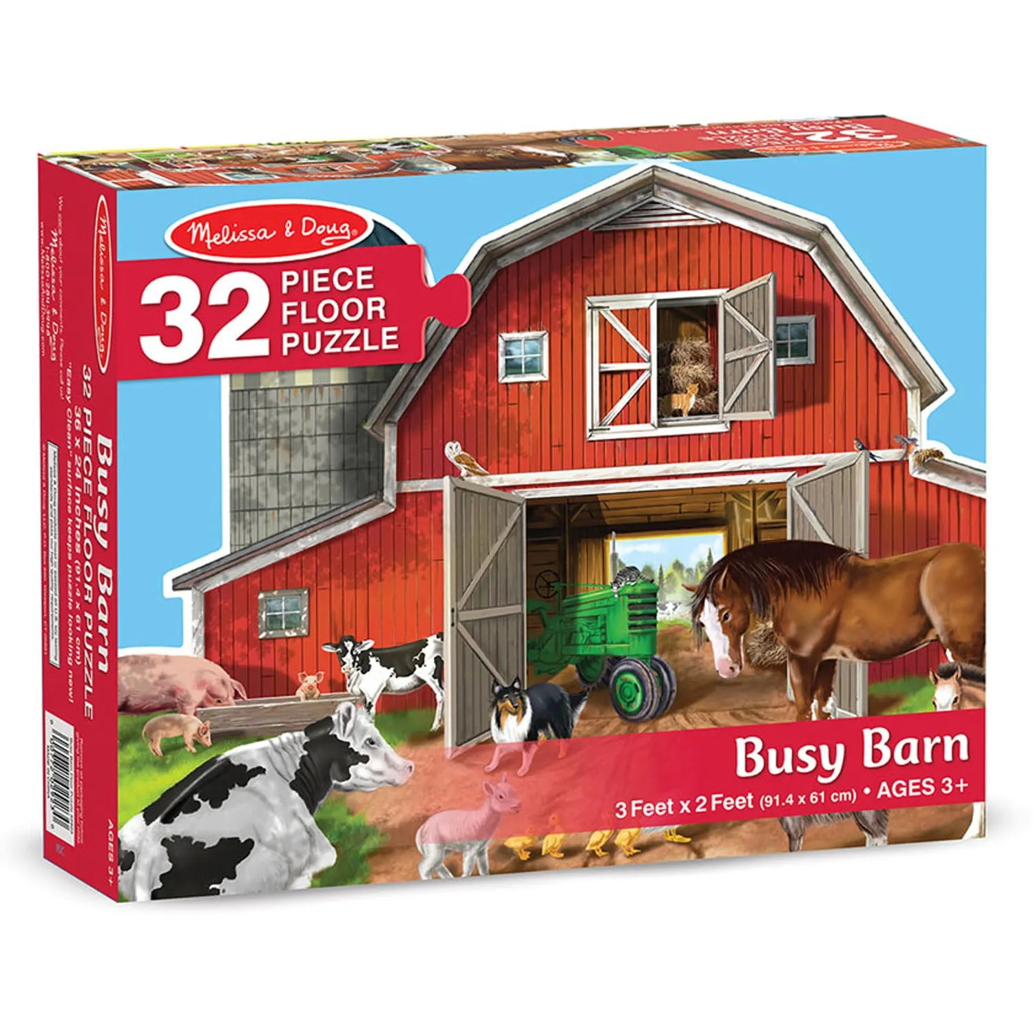 Melissa & Doug Busy Barn Yard Floor Puzzle - 32 pc