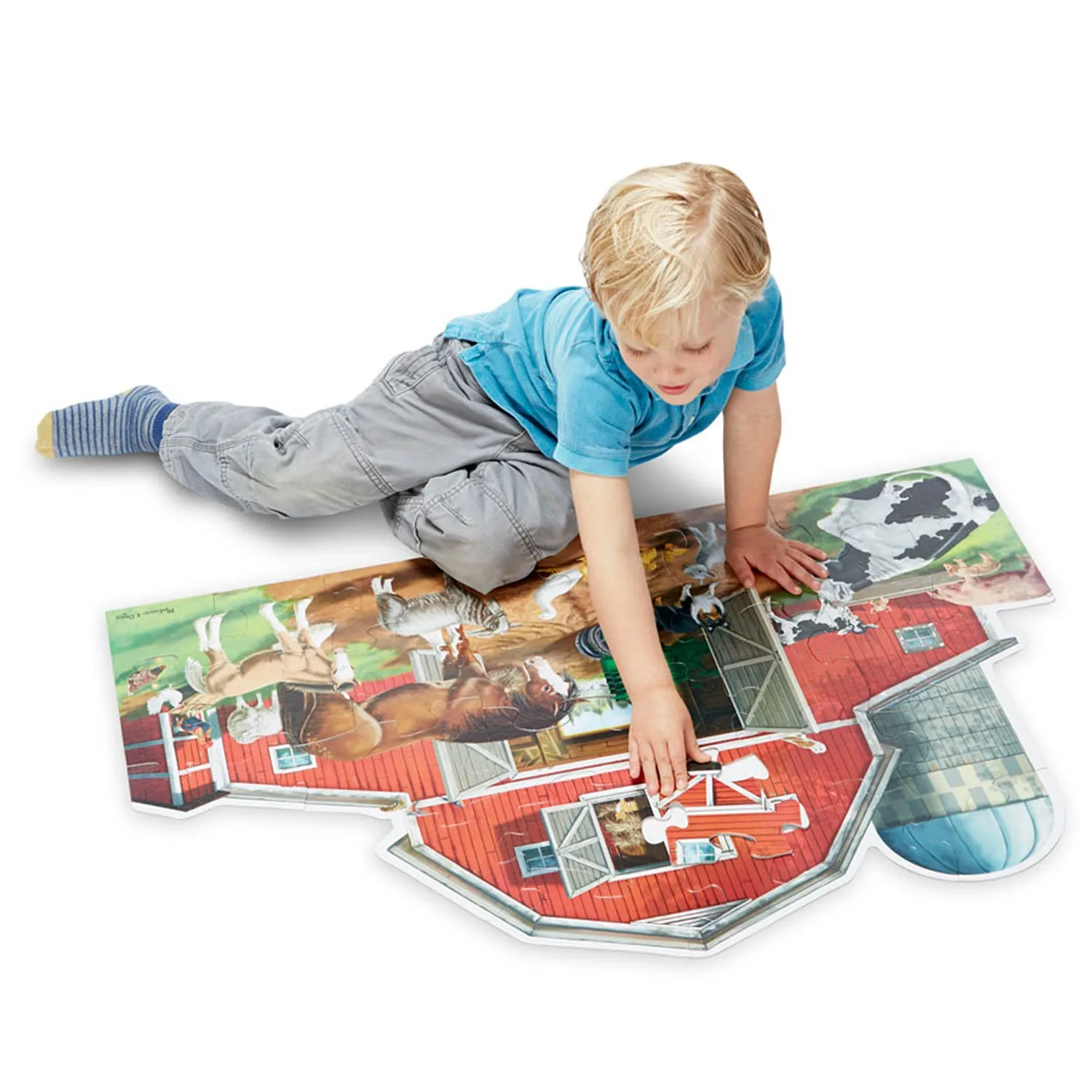 Melissa & Doug Busy Barn Yard Floor Puzzle - 32 pc