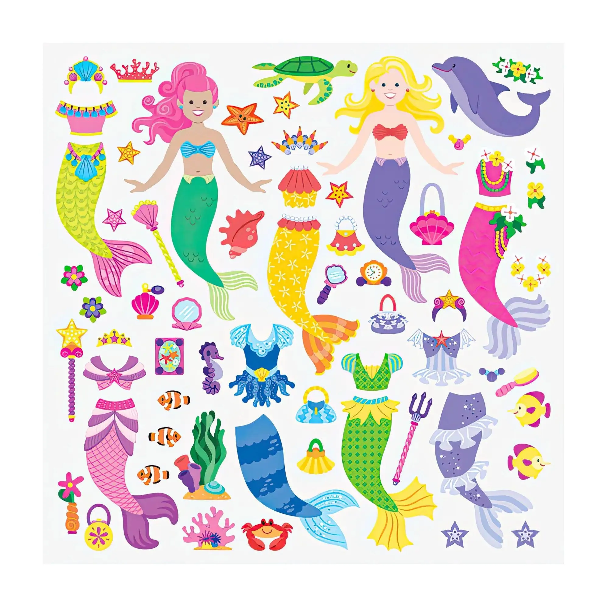 Melissa & Doug Mermaids Reusable Puffy Stickers