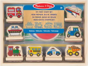 Melissa & Doug My First Wooden Stamp Set - Vehicles