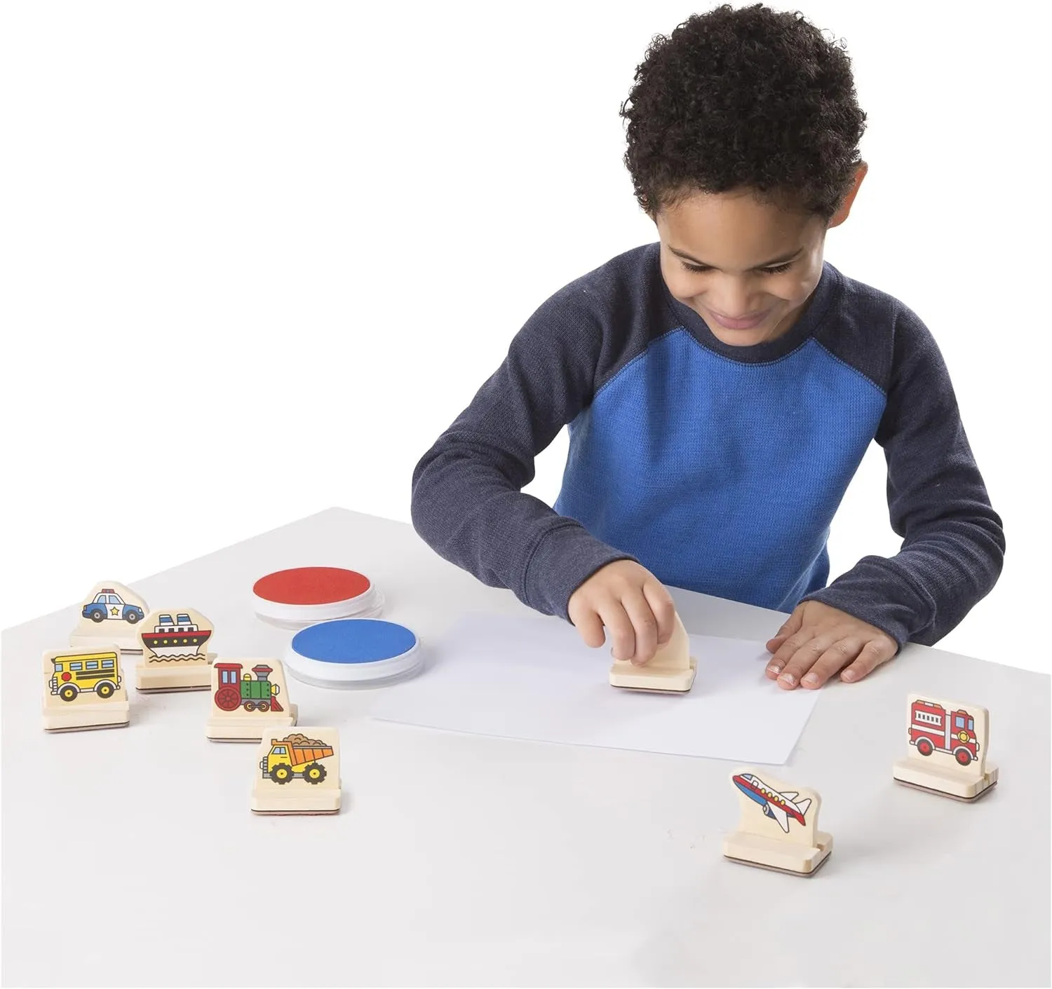 Melissa & Doug My First Wooden Stamp Set - Vehicles