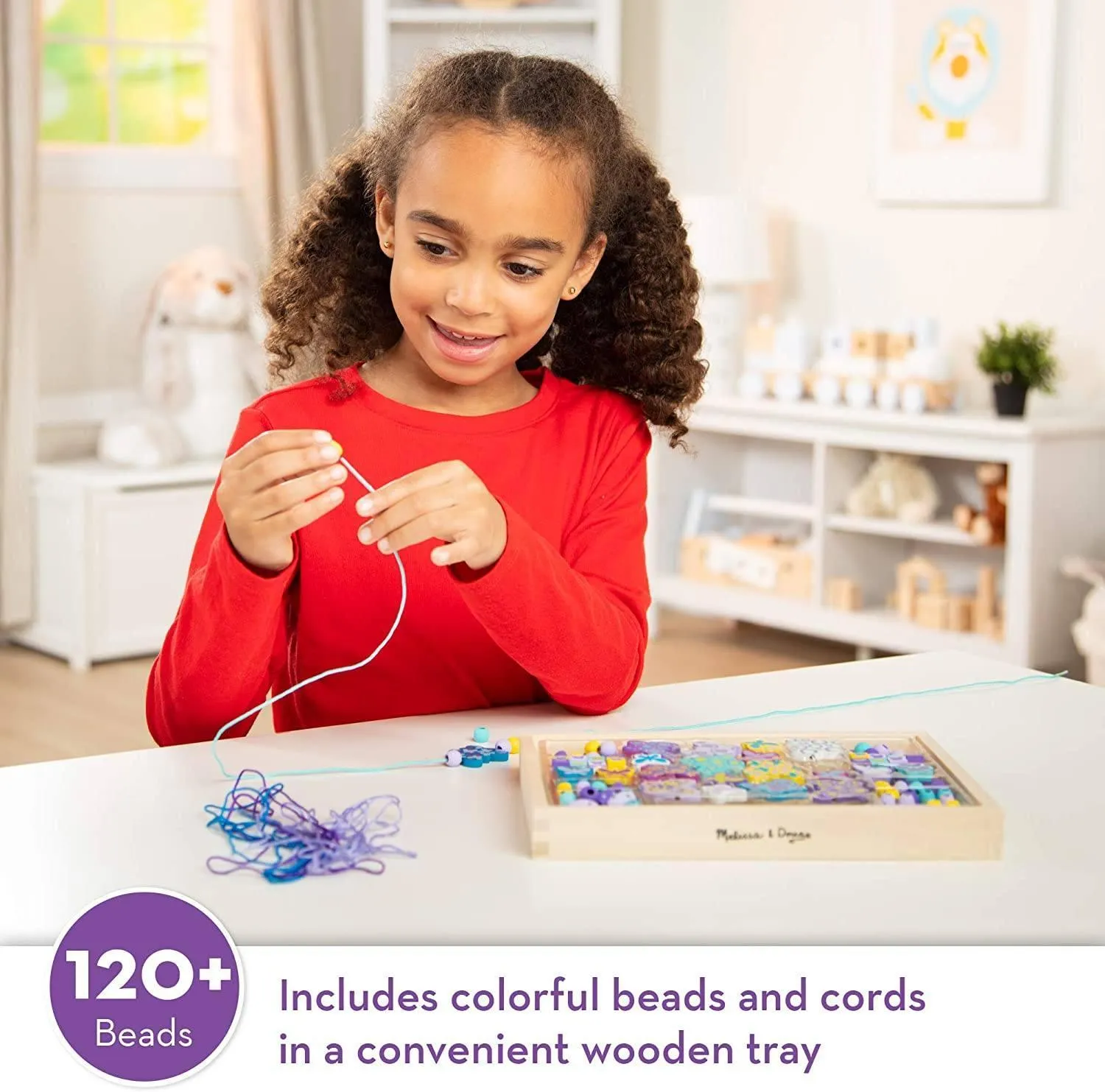 Melissa & Doug Wooden Butterfly Beads