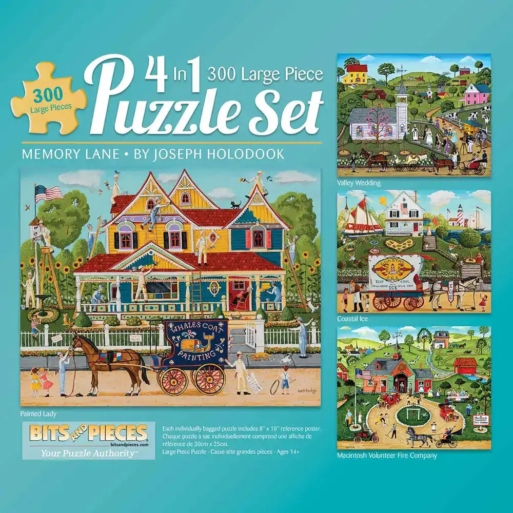 Memory Lane 4-in-1 Multipack Jigsaw Puzzle Bundle by Joseph Holodook Bits and Pieces