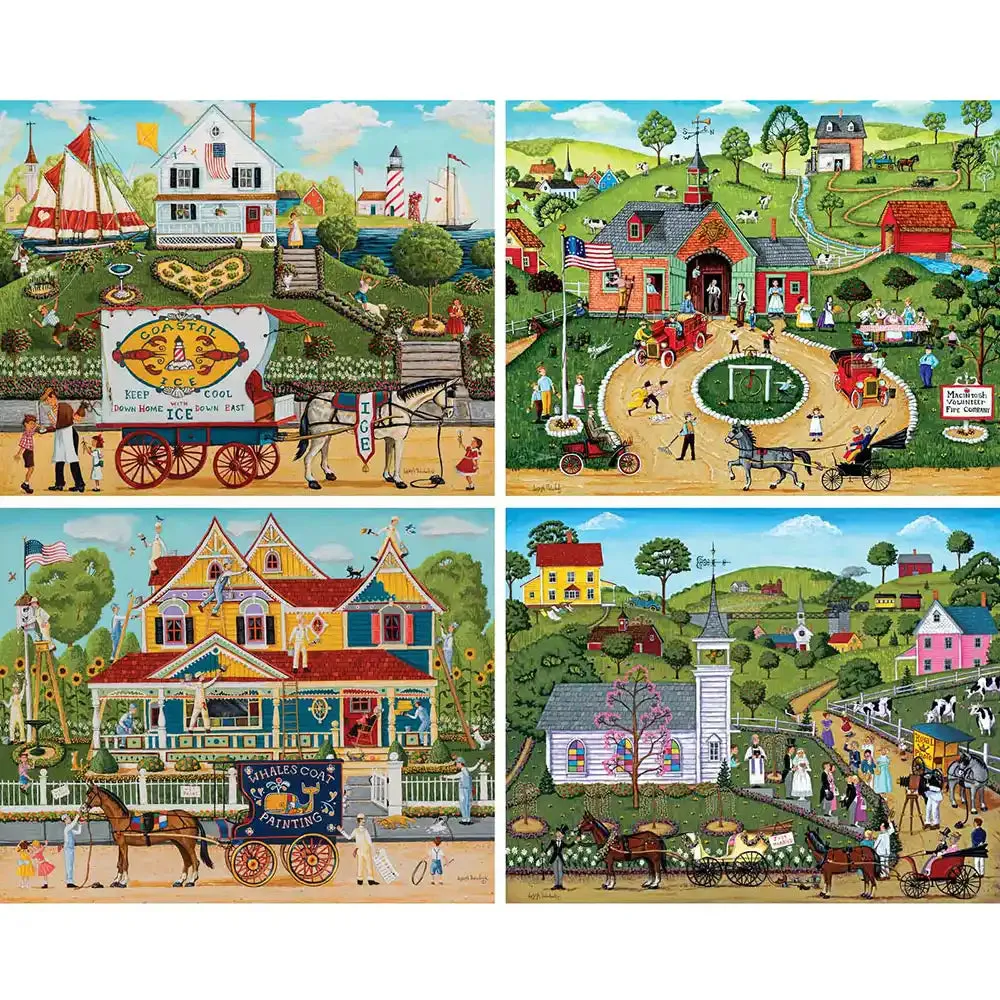 Memory Lane 4-in-1 Multipack Jigsaw Puzzle Bundle by Joseph Holodook Bits and Pieces