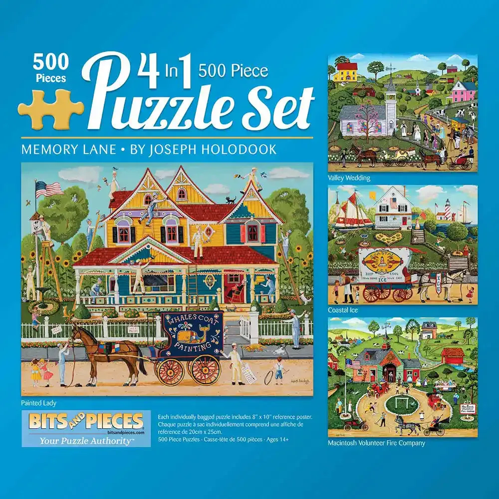 Memory Lane 4-in-1 Multipack Jigsaw Puzzle Bundle by Joseph Holodook Bits and Pieces