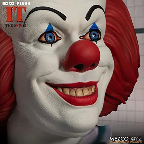 Mezco Designers Series - Roto Plush IT (1990): Pennywise - 18" Collectible Horror Plush for Ages 15 