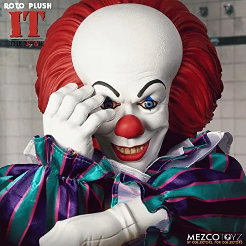 Mezco Designers Series - Roto Plush IT (1990): Pennywise - 18" Collectible Horror Plush for Ages 15 