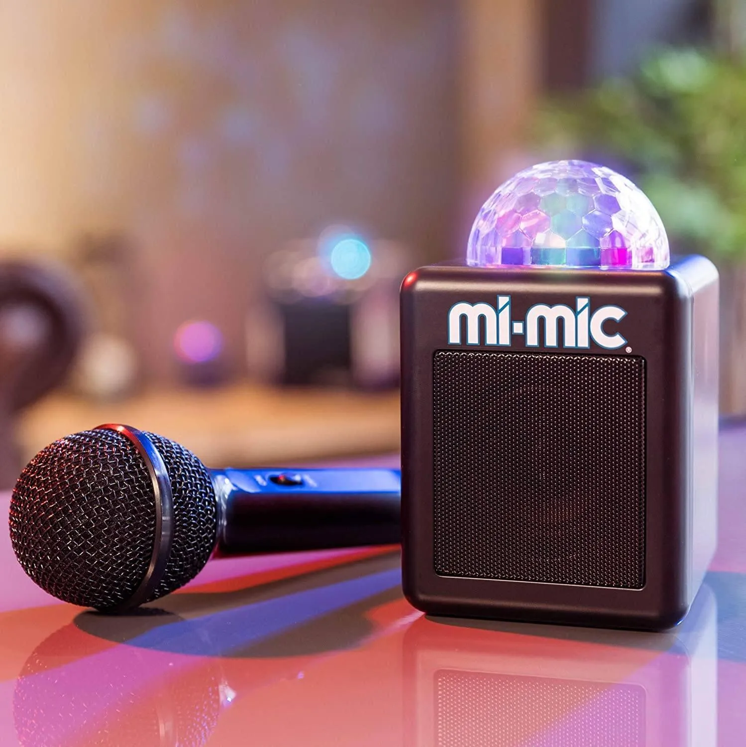 MI-Mic Mini Kids Karaoke Machine and Disco Cube Speaker