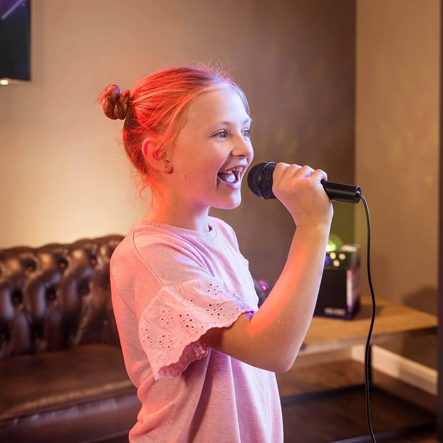 MI-Mic Mini Kids Karaoke Machine and Disco Cube Speaker