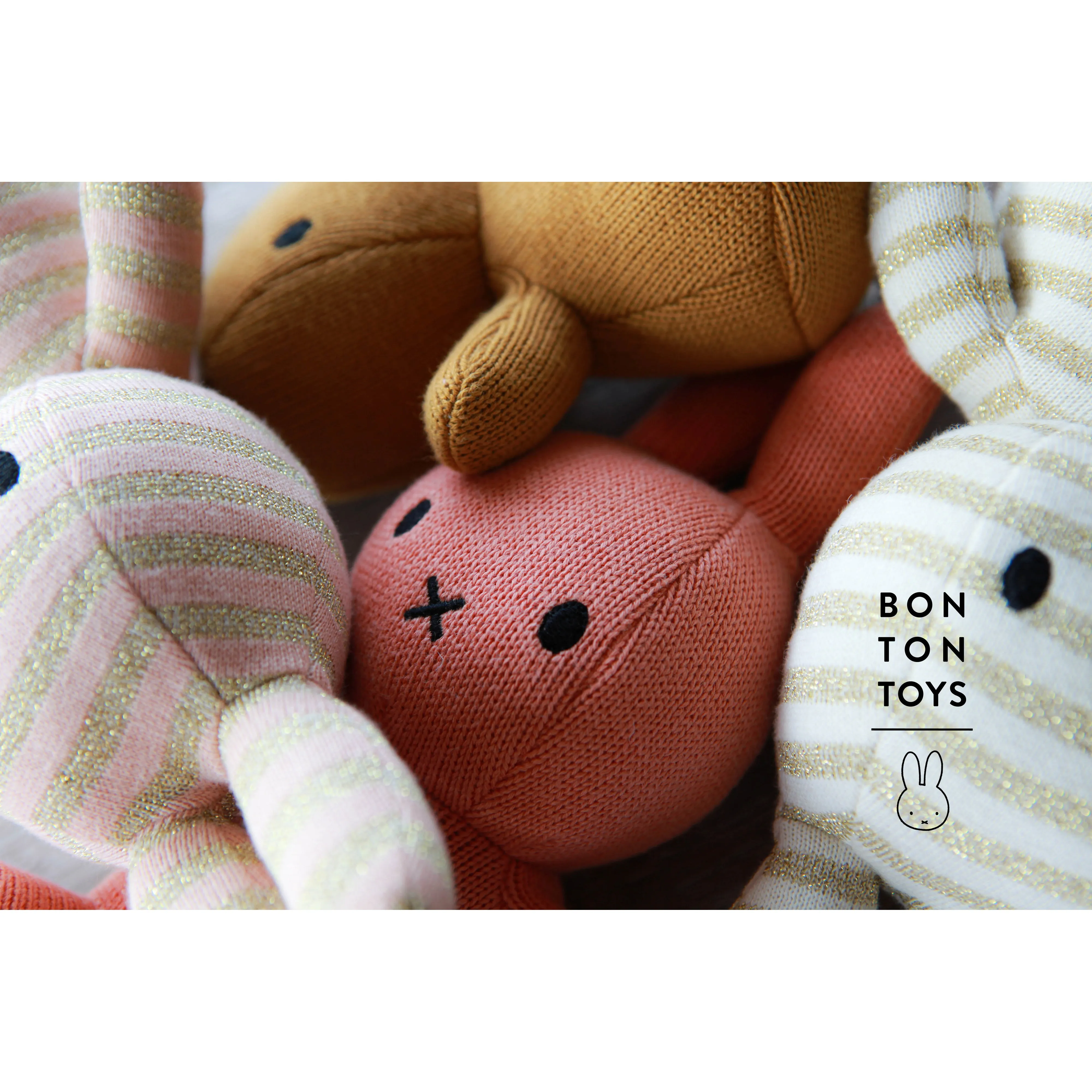 Miffy Sitting Organic Cotton Peachy Pink - 23cm