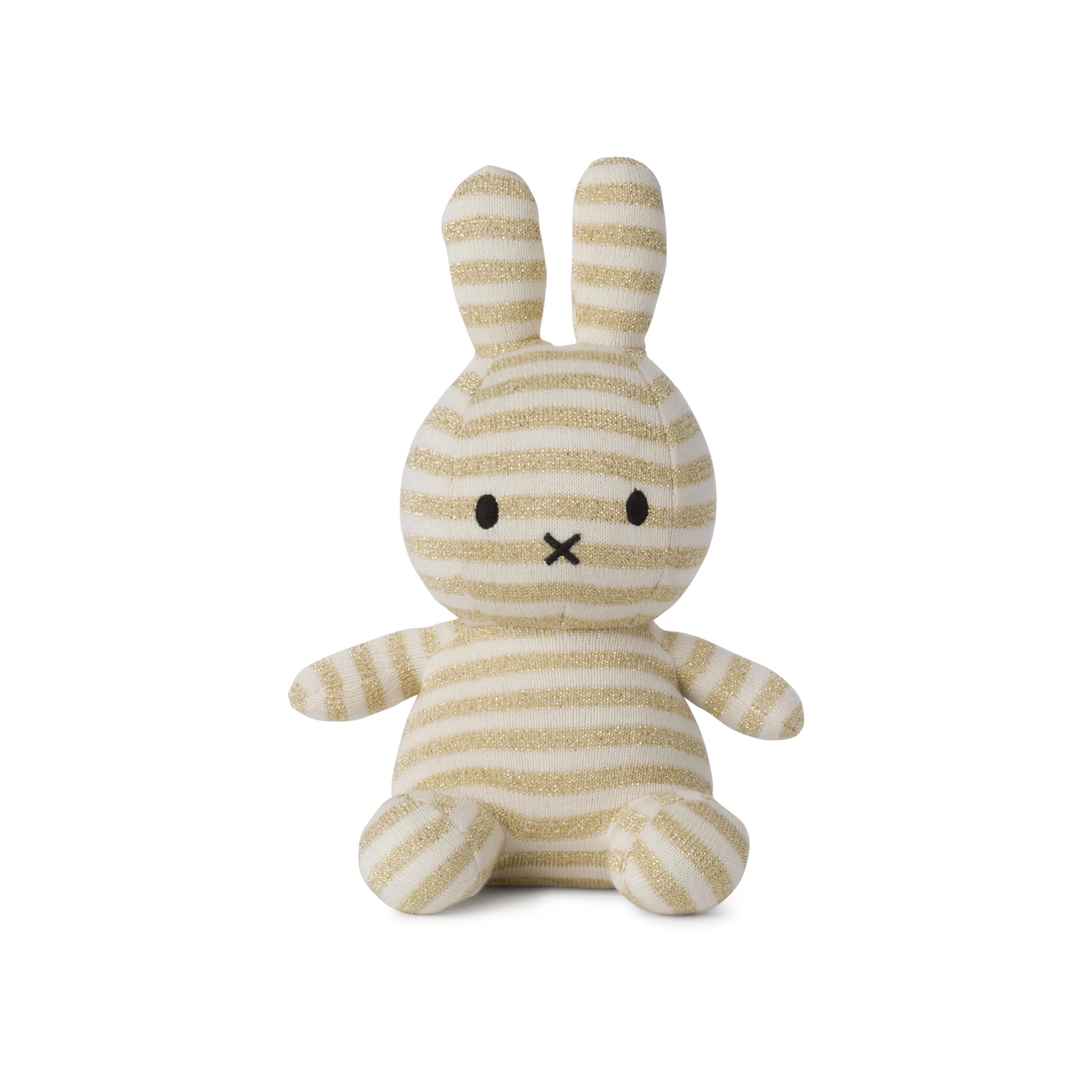Miffy Sitting Organic Cotton Stripe Cream - 23cm