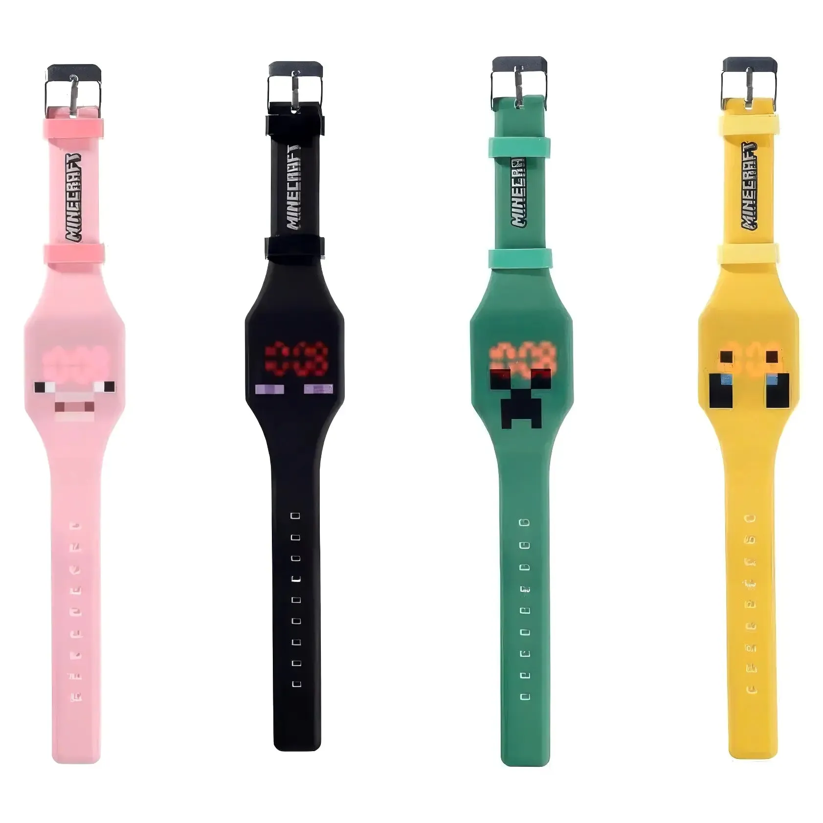Minecraft Faces Silicone Digital Watch - Assortment