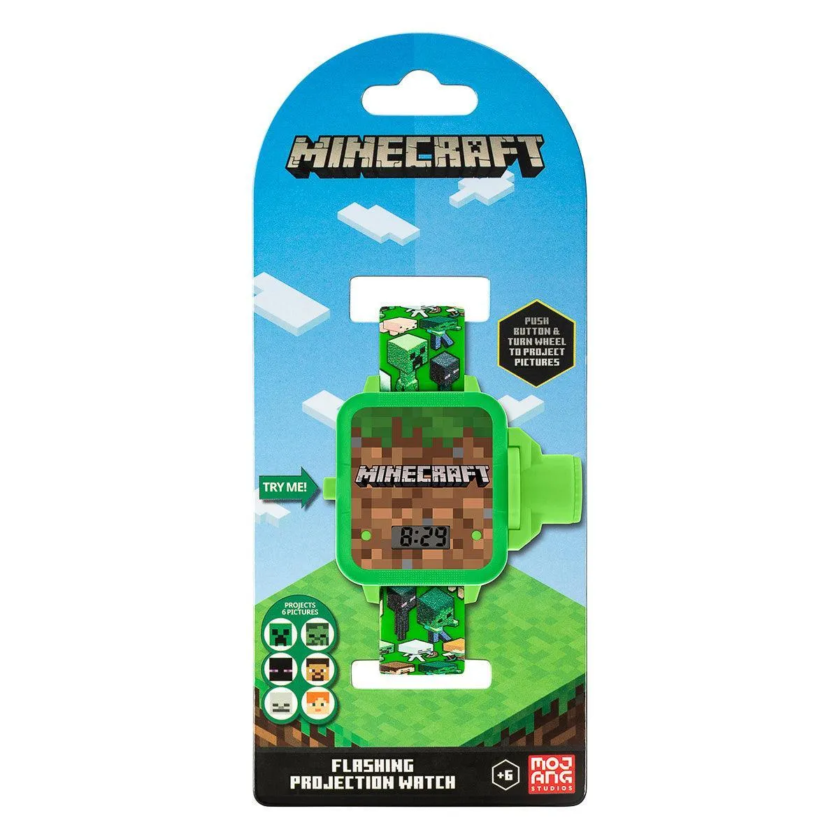Minecraft Green Strap Projection Watch