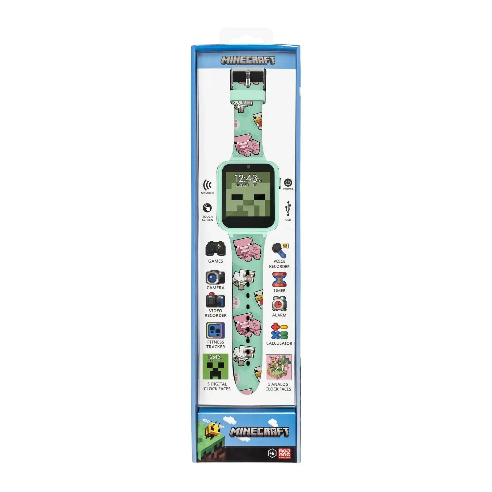 Minecraft Interactive Silicon Strap Kids' Watch