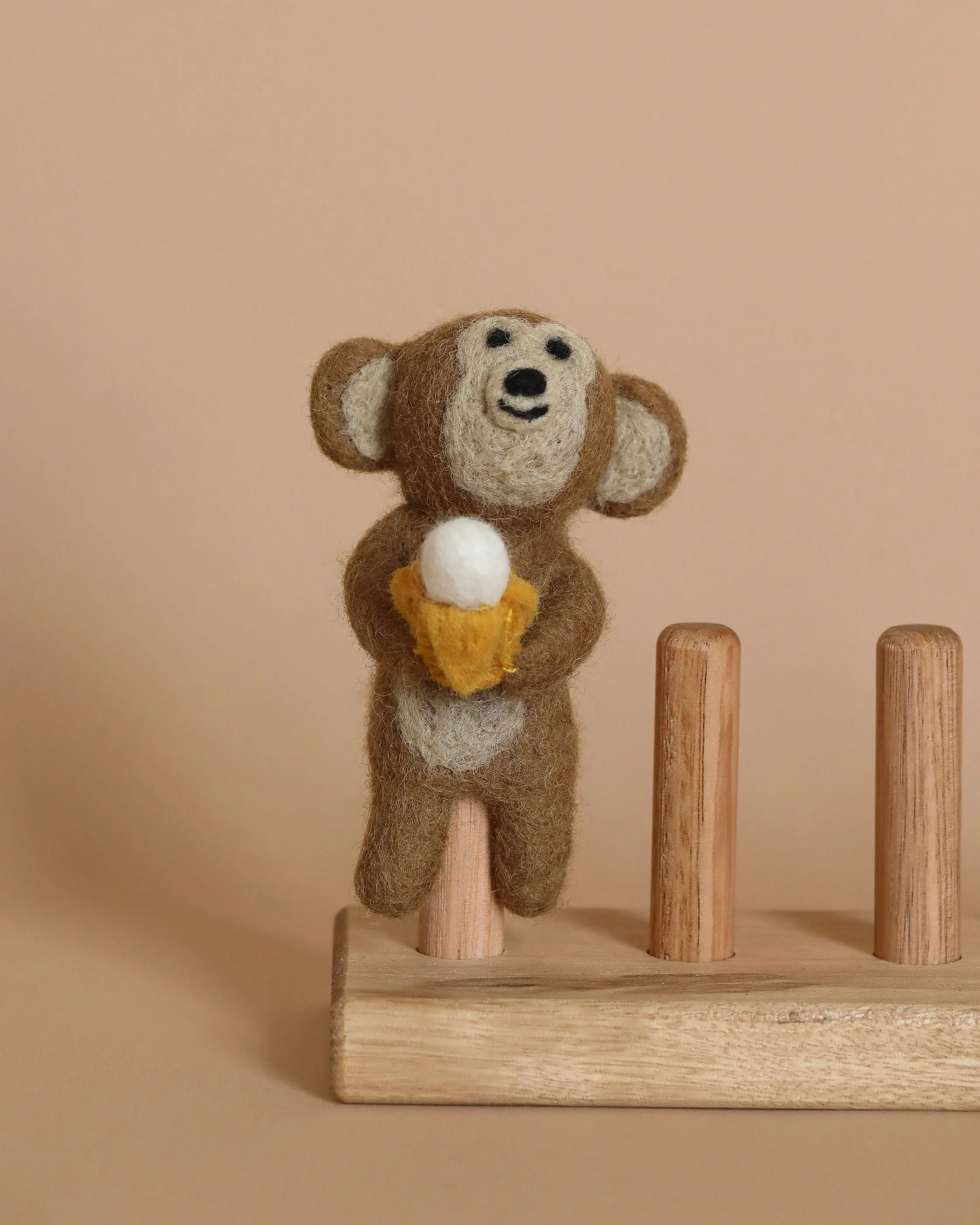 Monkey Holding Banana Finger Puppet Odin Parker
