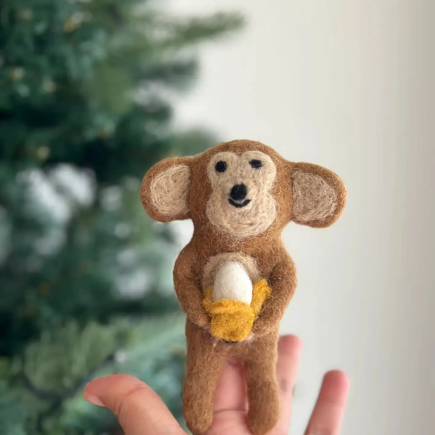 Monkey Holding Banana Finger Puppet Odin Parker