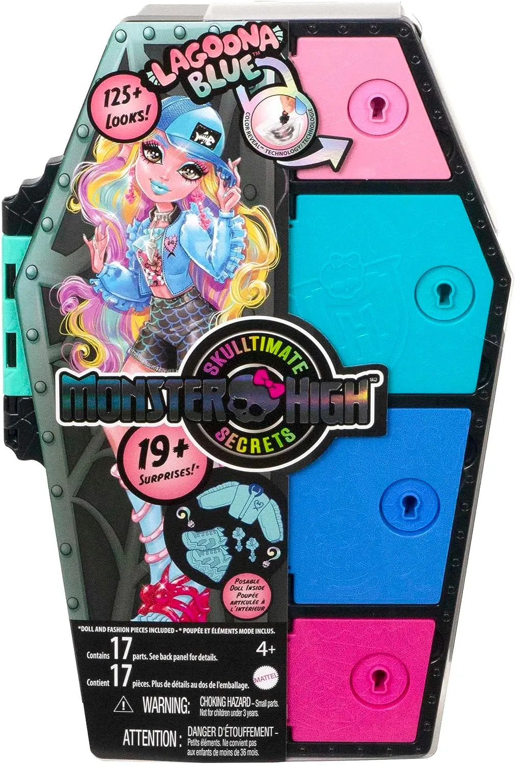 Monster High Doll and Fashion Set, Lagoona Blue with Dress-Up Locker and 19  Surprises