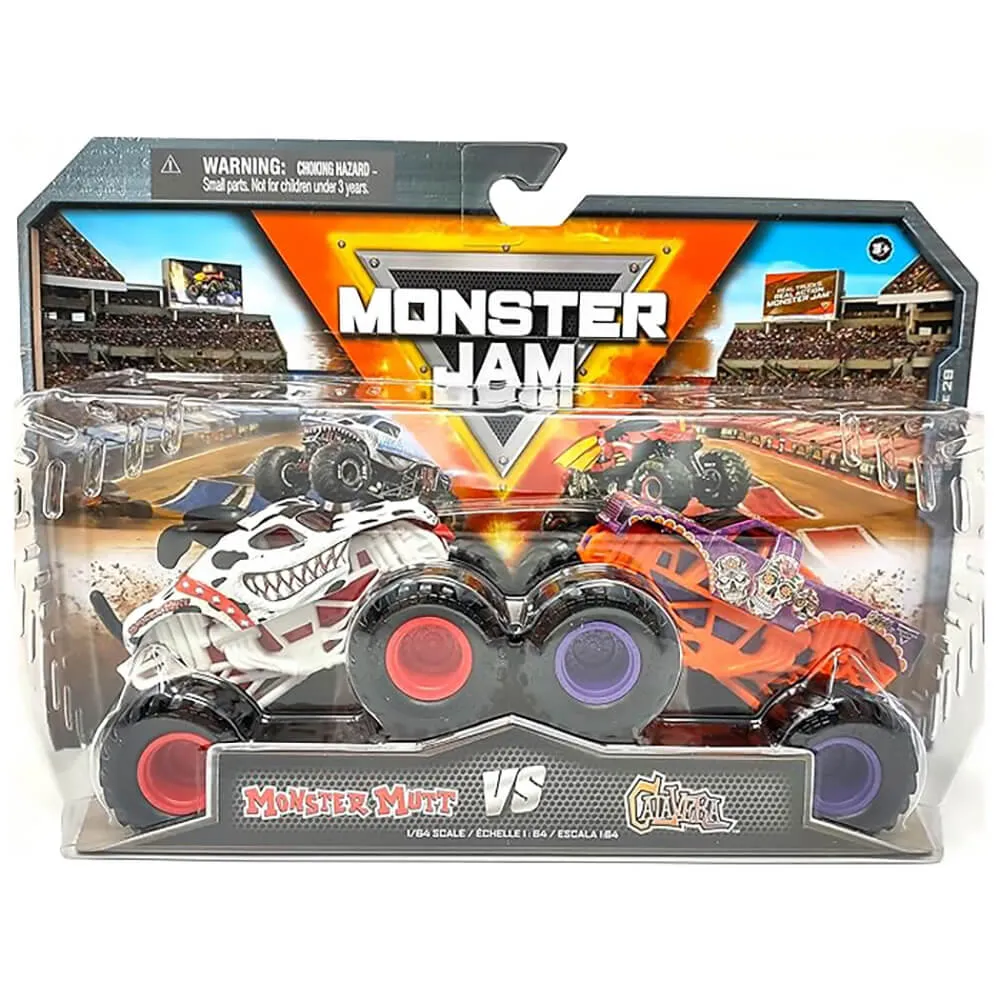 Monster Jam Monster Mutt vs Calavera Die-Cast 1:64 Scale Monster Truck 2-Pack