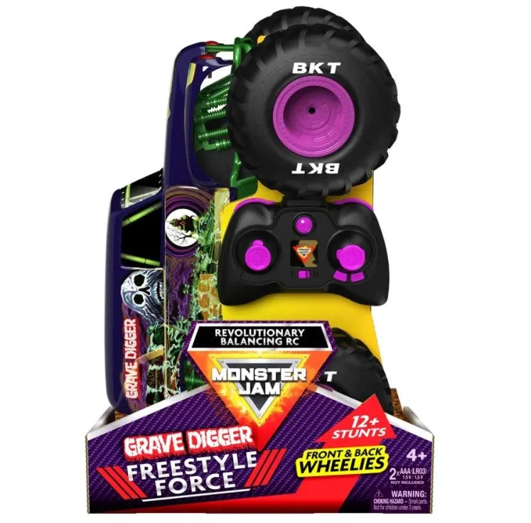 Monster Jam Remote Control Grave Digger Freestyle Force