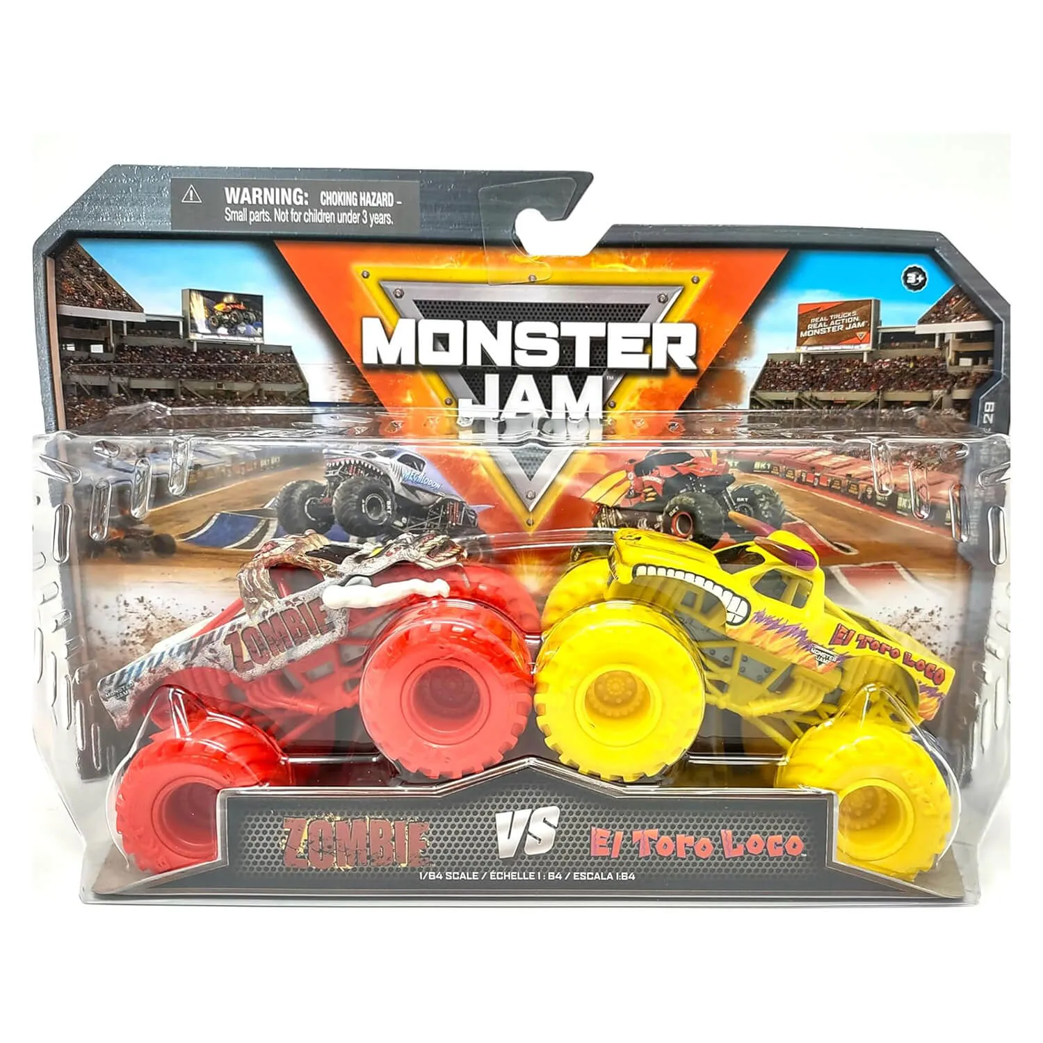 Monster Jam Zombie vs El Toro Loco Die-Cast 1:64 Scale Monster Truck 2-Pack