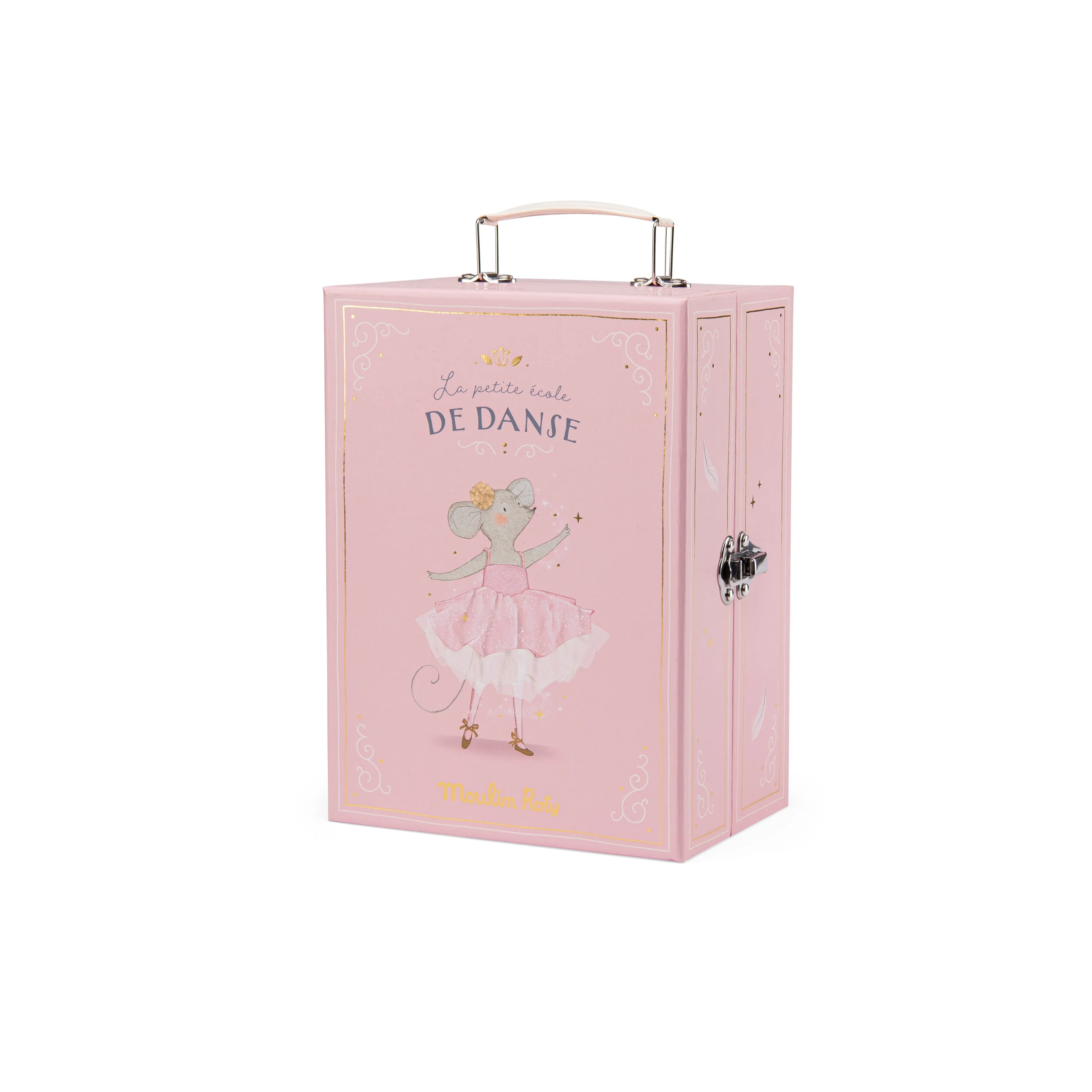 Moulin Roty La Petite Ecole De Danse Ballerina Mouse Carry Suitcase with Tutus