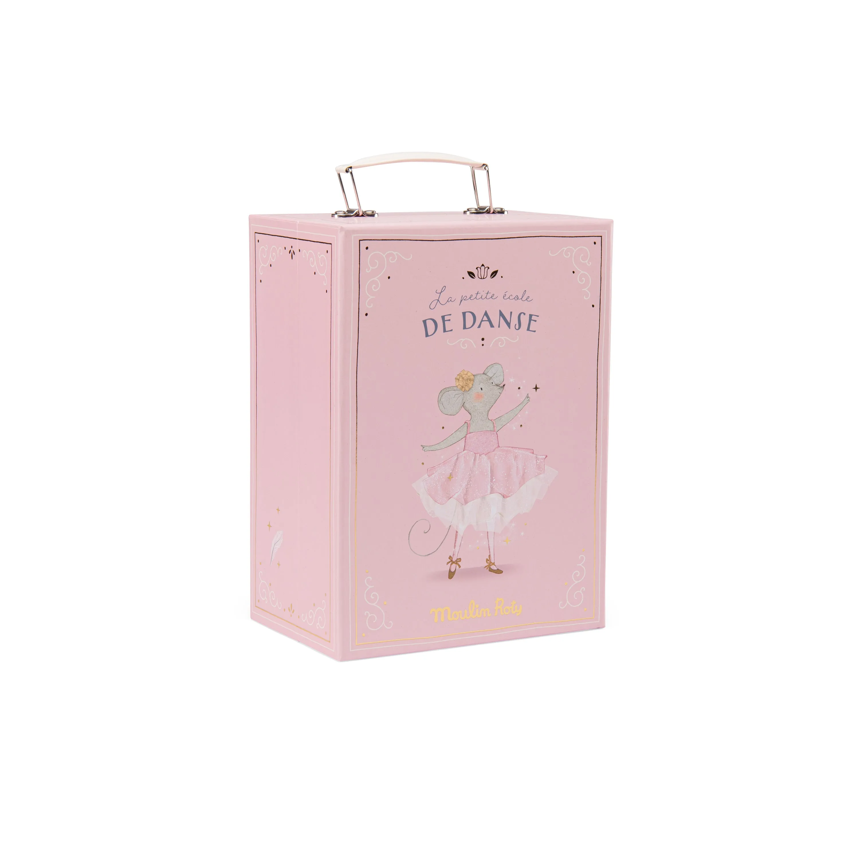 Moulin Roty La Petite Ecole De Danse Ballerina Mouse Carry Suitcase with Tutus