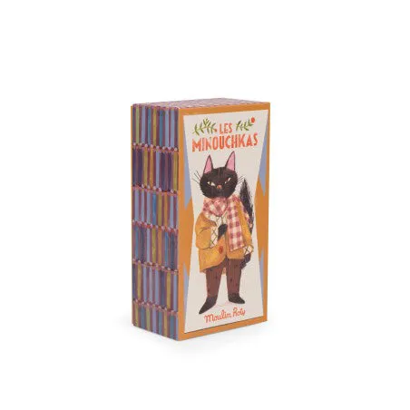 Moulin Roty Les Minouchkas Leon The Cat in Illustrated Gift Box