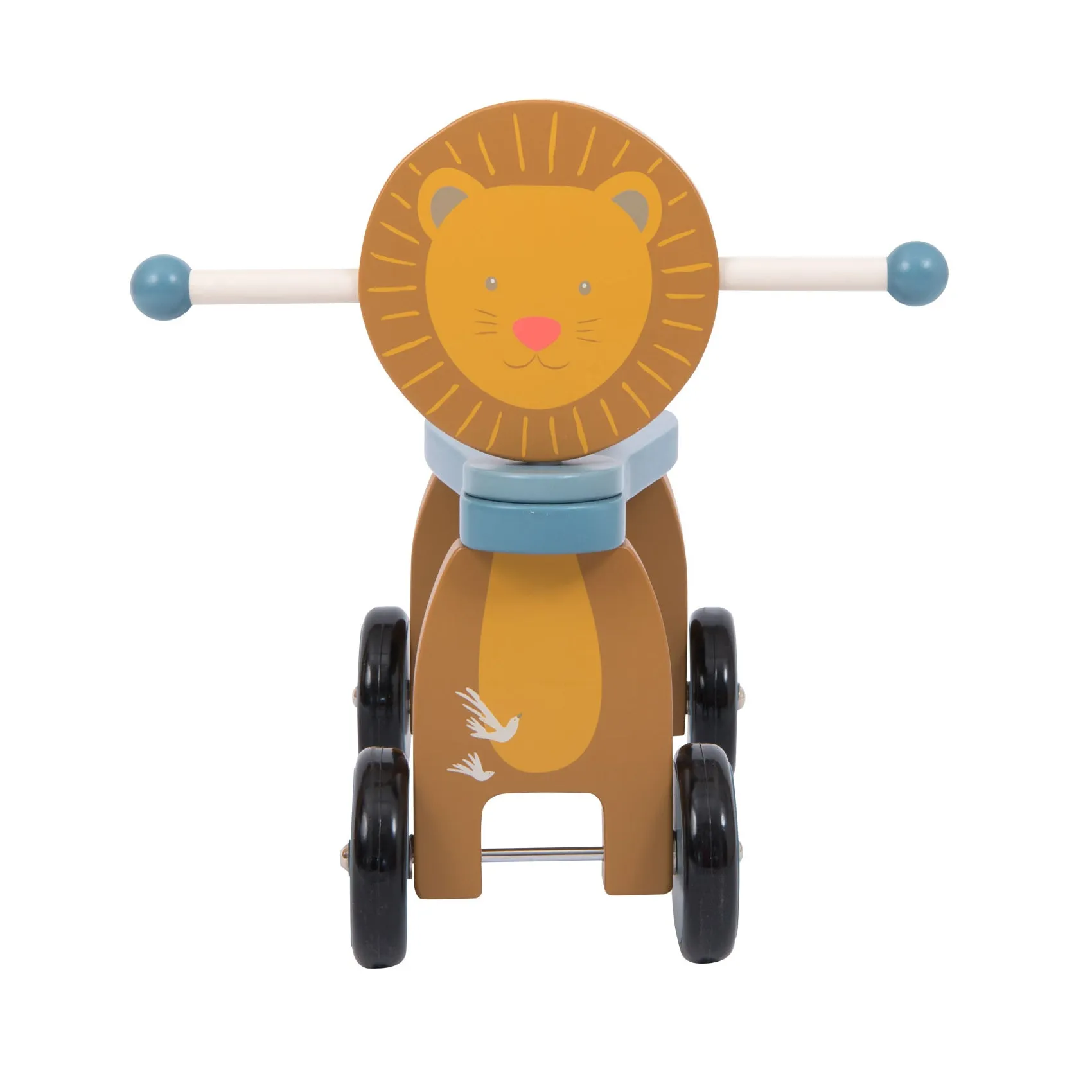 Moulin Roty Sous Mon Baobab Baby Balance Learning Lion Wooden Stroller