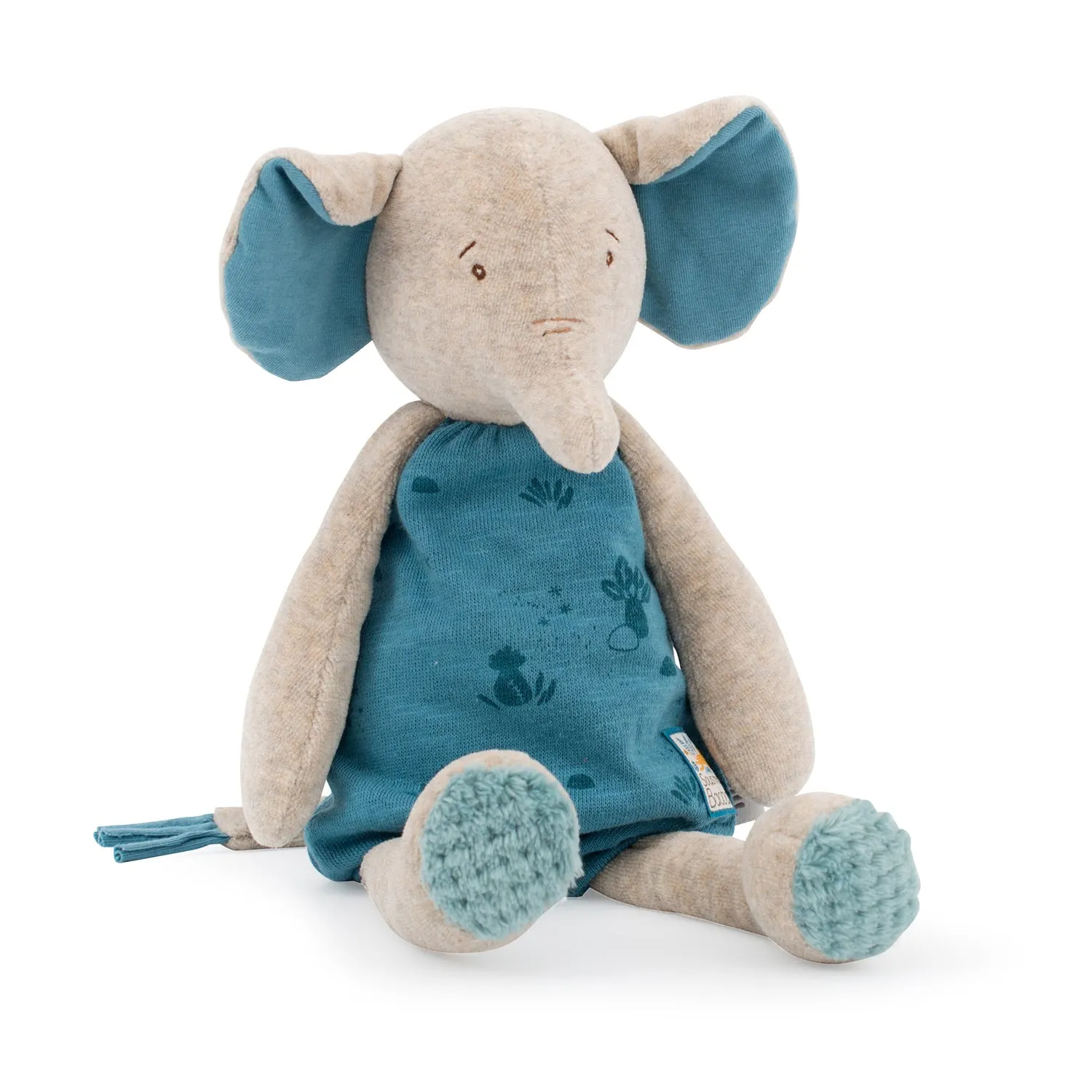 Moulin Roty Sous Mon Baobab Bergamotte The Elephant 37cm in Round Gift Box