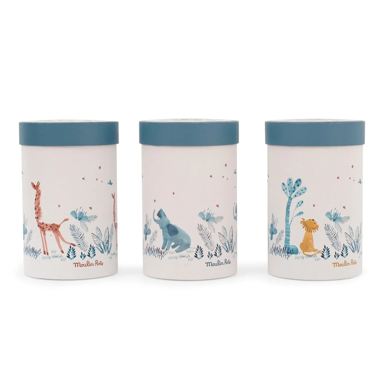 Moulin Roty Sous Mon Baobab Bergamotte The Elephant 37cm in Round Gift Box