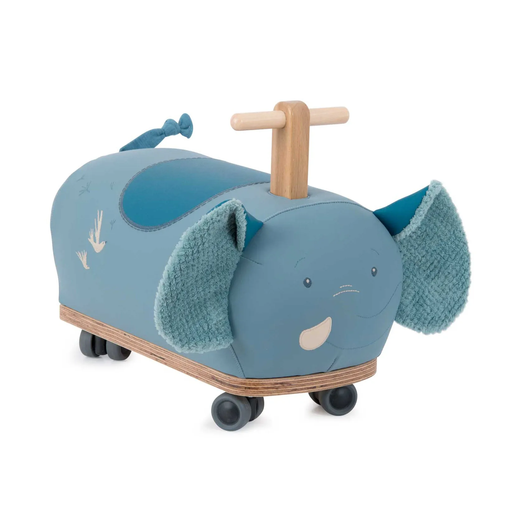 Moulin Roty Sous Mon Baobab Blue Ride-On Elephant