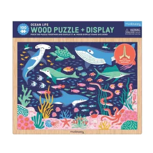 Mud Puppy Ocean Life 100 Piece Wooden Puzzle   Display