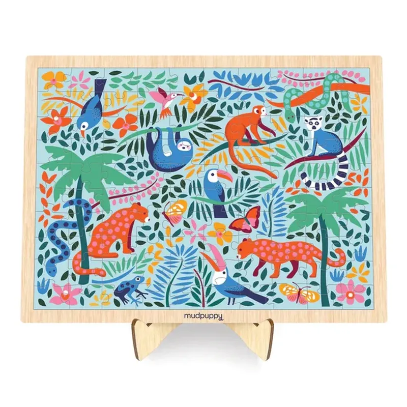 Mud Puppy Rainforest 100 Piece Wooden Puzzle   Display