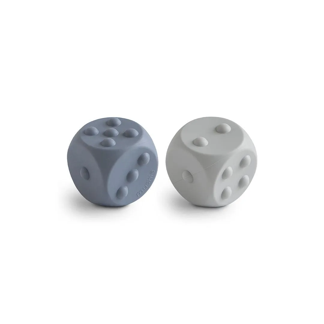 Mushie Dice Press Toy | 2-Pack - Tradewinds/Stone