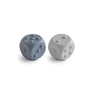 Mushie Dice Press Toy | 2-Pack - Tradewinds/Stone