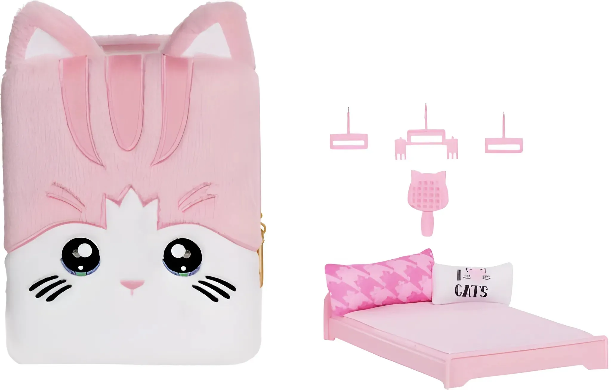 Na! Na! Na! Surprise 3-in-1 Backpack Bedroom Pink Kitty Playset