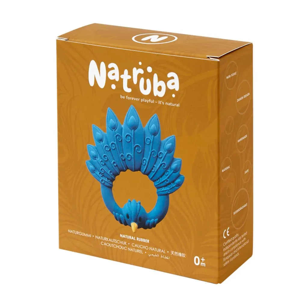 Natruba: Natural Rubber Teether Peacock