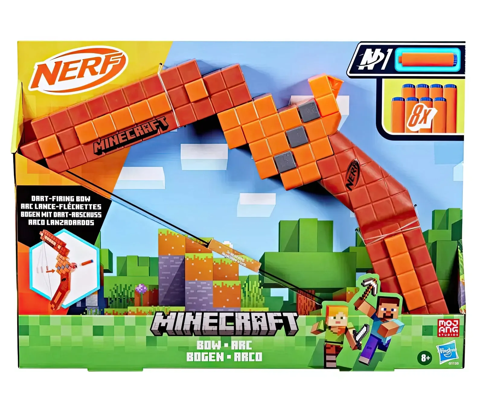 NERF Minecraft Bow Dart Blaster