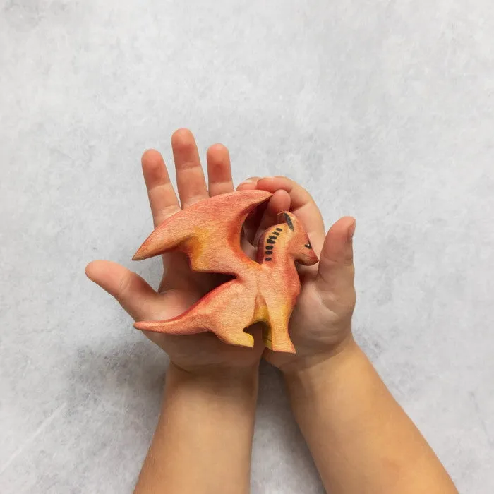 NOM Handcrafted | Small Fire Dragon Red