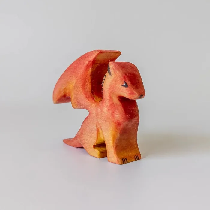 NOM Handcrafted | Small Fire Dragon Red