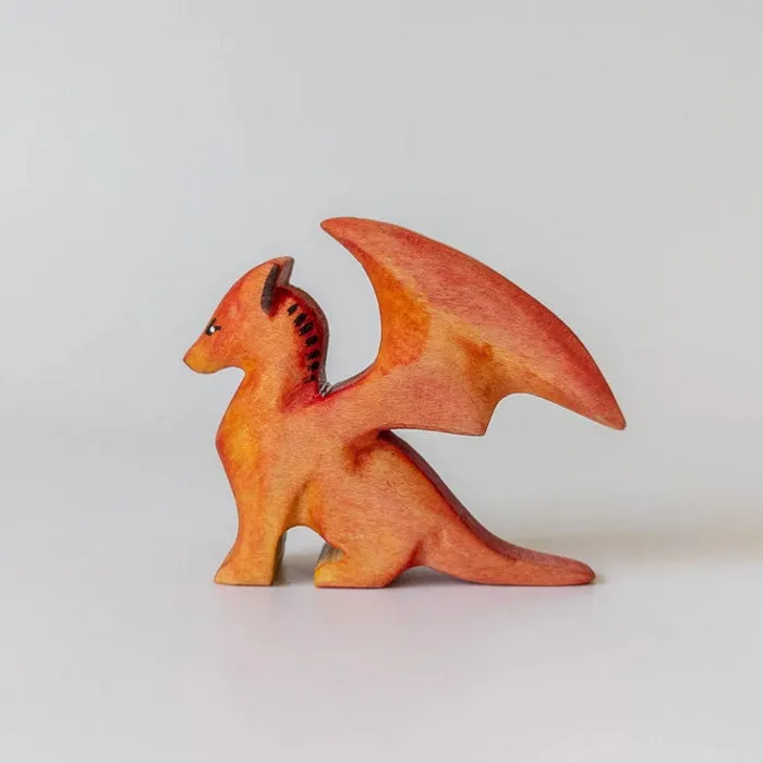 NOM Handcrafted | Small Fire Dragon Red