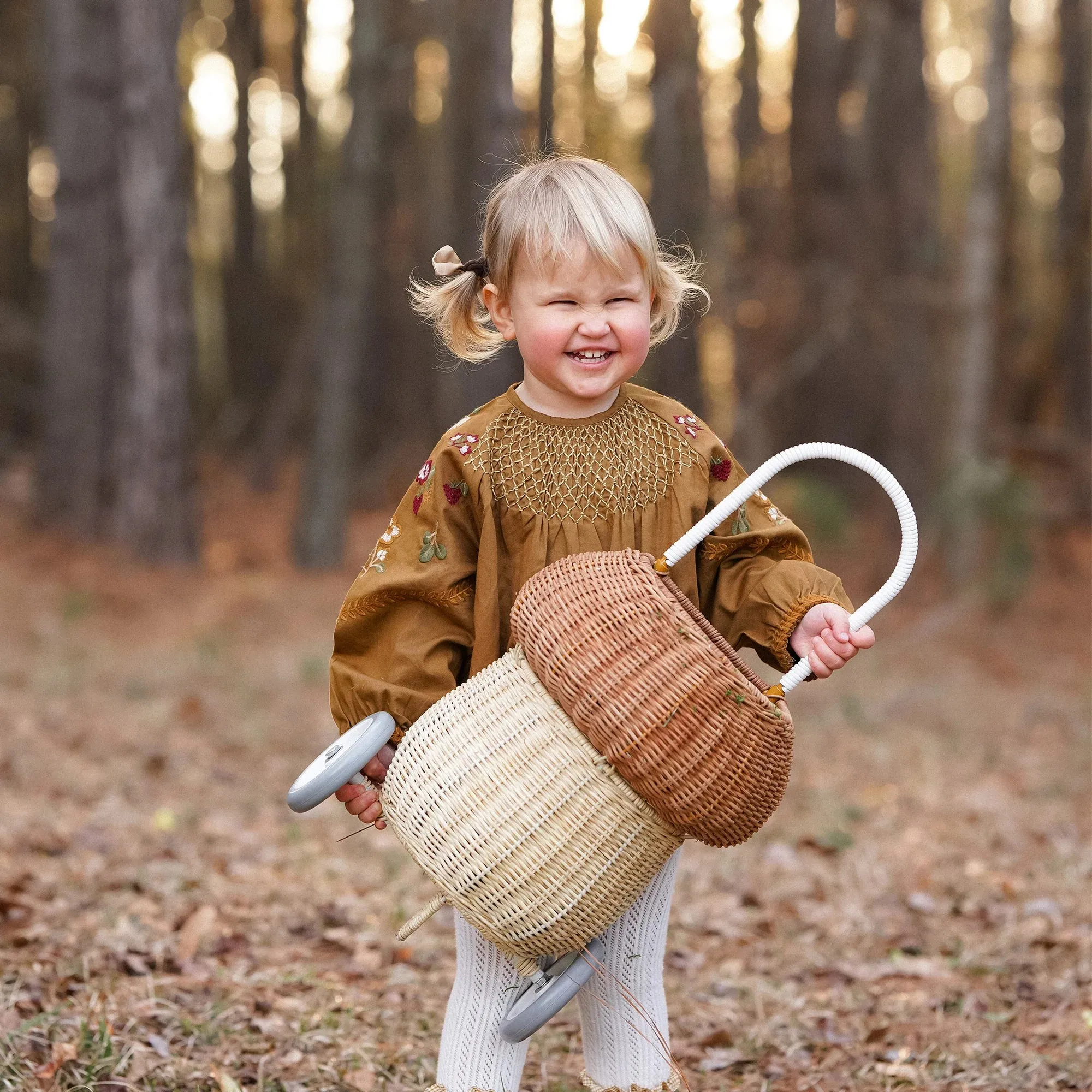 Olli Ella Rattan Mushroom Luggy - Natural Odin Parker