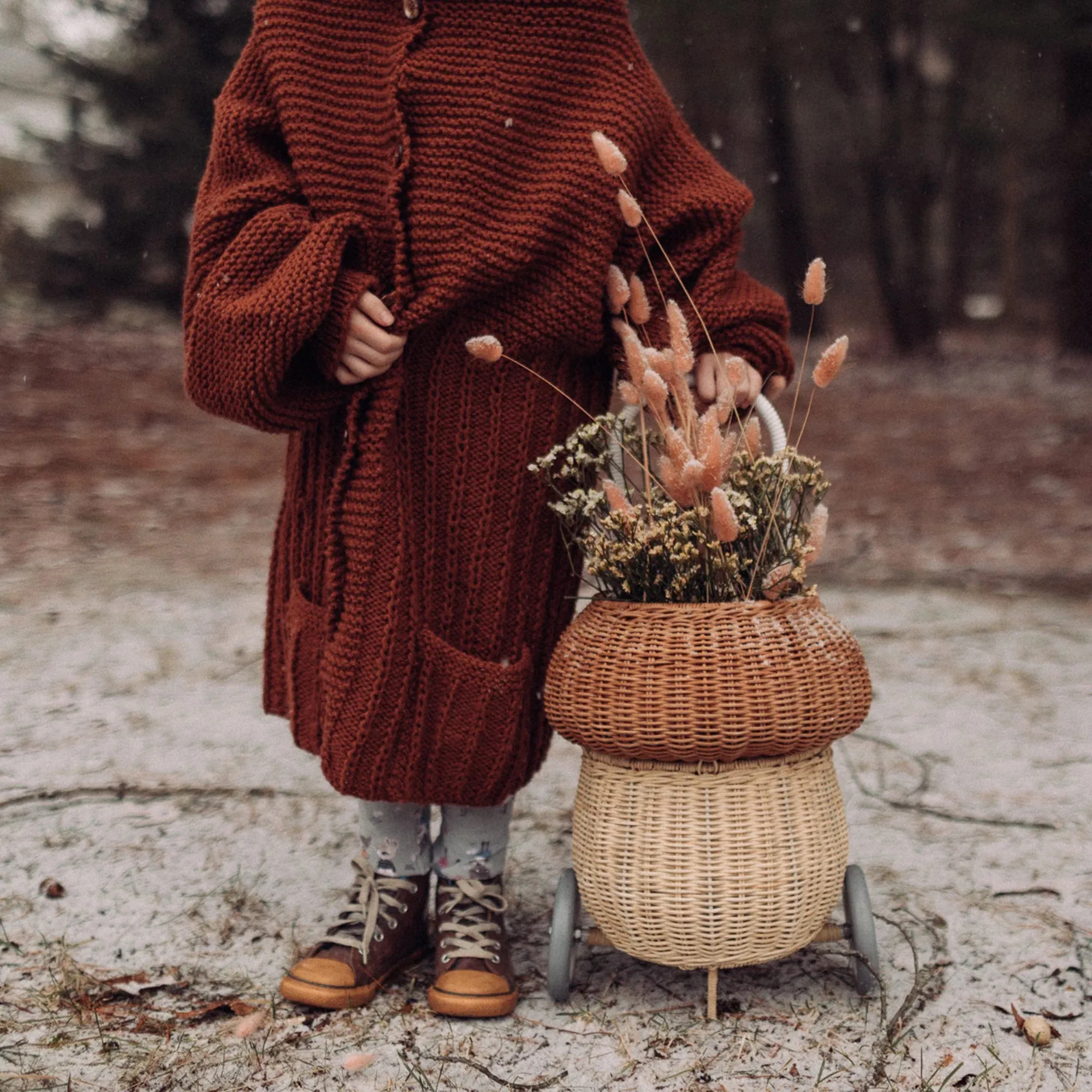 Olli Ella Rattan Mushroom Luggy - Natural Odin Parker