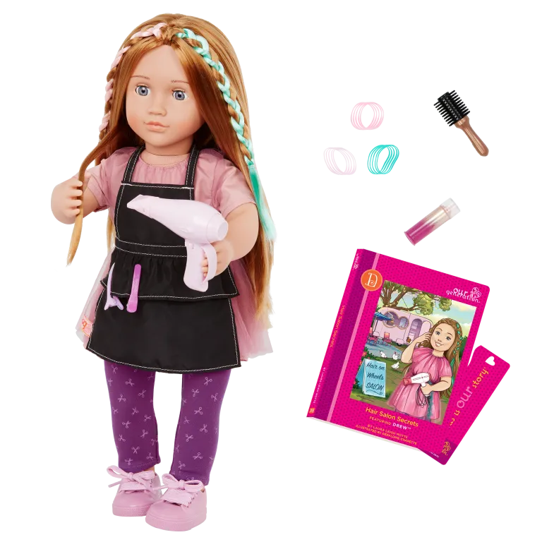Our Generation 18 Inch Deluxe Poseable Doll W Book Drew