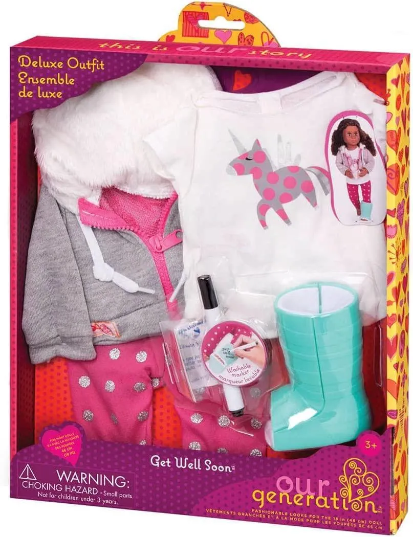 Our Generation Deluxe Doll Clothes - Get well Soon Outfit