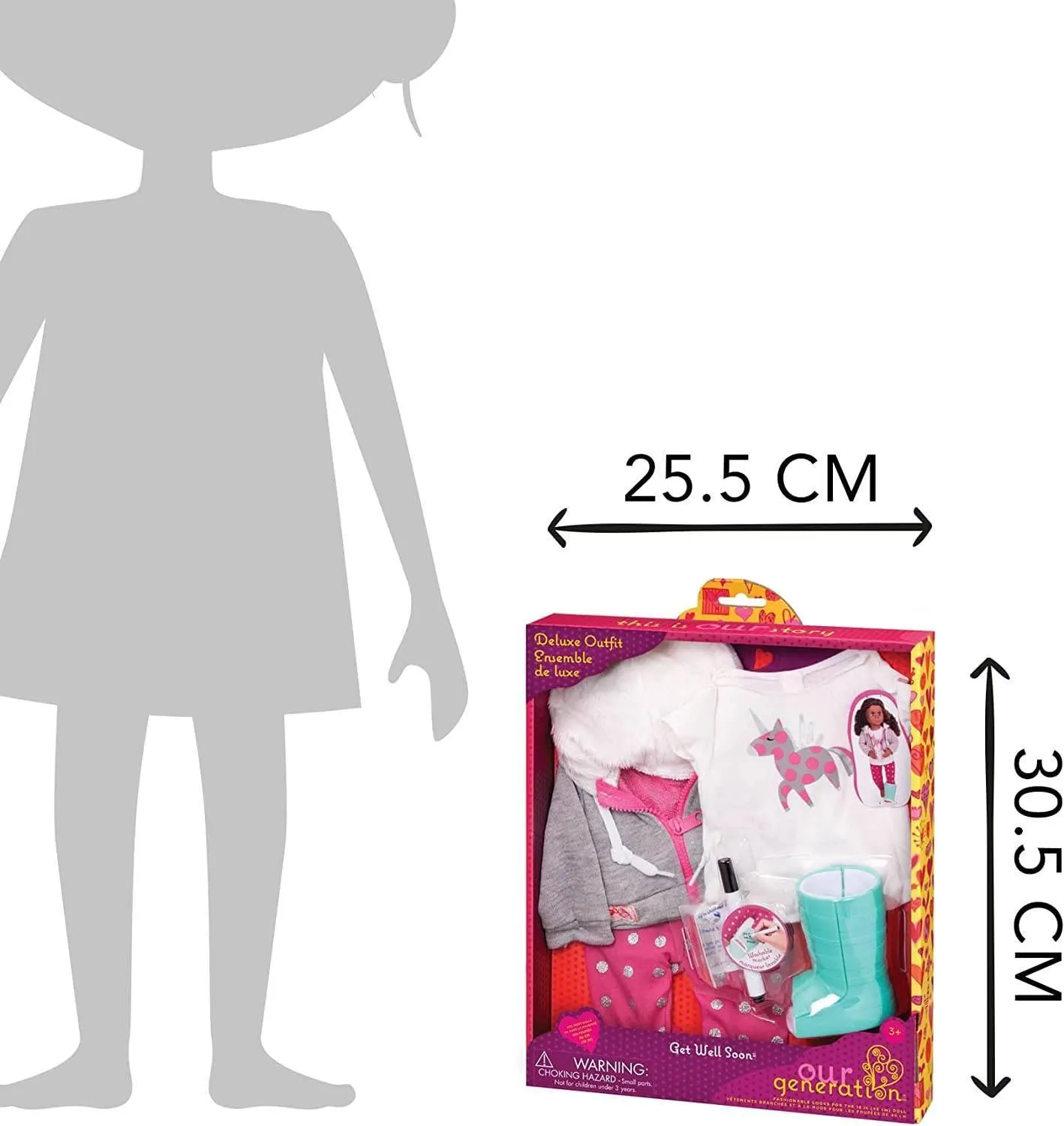 Our Generation Deluxe Doll Clothes - Get well Soon Outfit