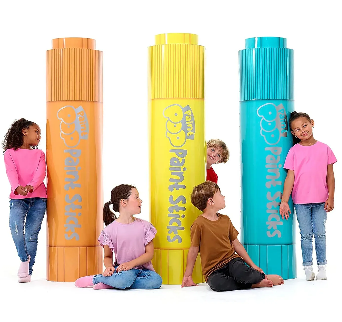 Paint Pop Paint Sticks For Kids - 30 Pack Giant Tube