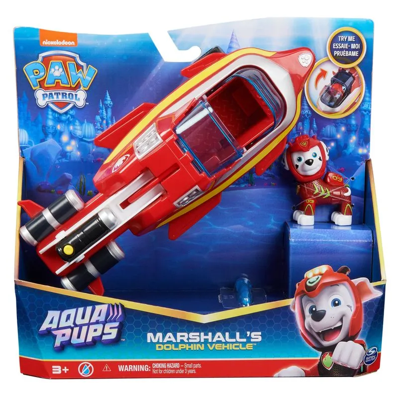 PAW Patrol Aqua Pups Themed Vehicles Marshall's Dolphin Vehicle