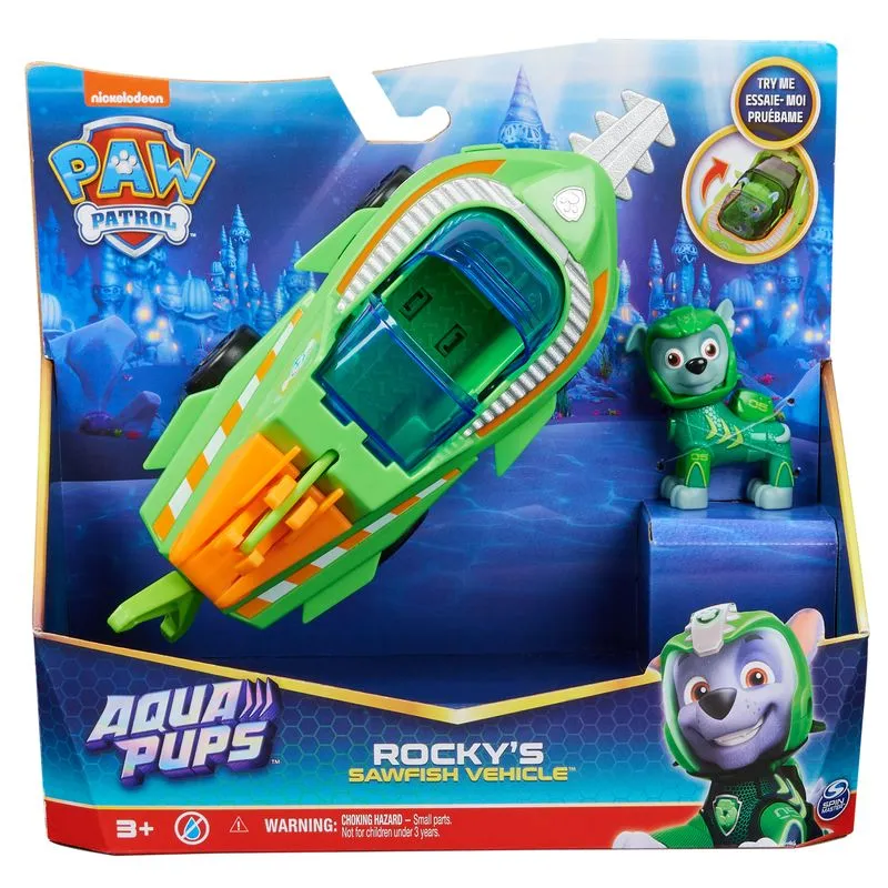 PAW Patrol Aqua Pups Themed Vehicles Rocky's Sawfish Vehicle